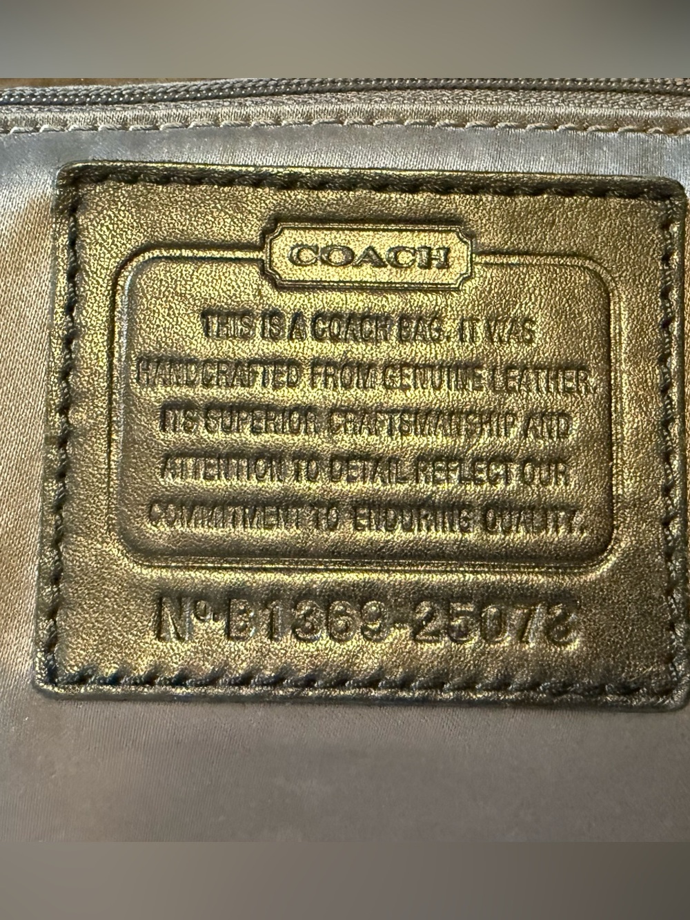 Coach Two-Tone Black and Green Leather Satchel - Picture 6 of 8